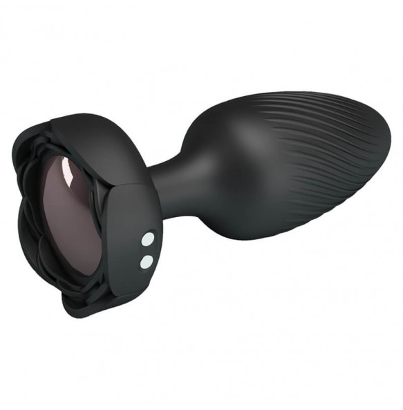 Pretty Love - Varian RGB Light Vibrating Anal Plug (Chargeable - Black)